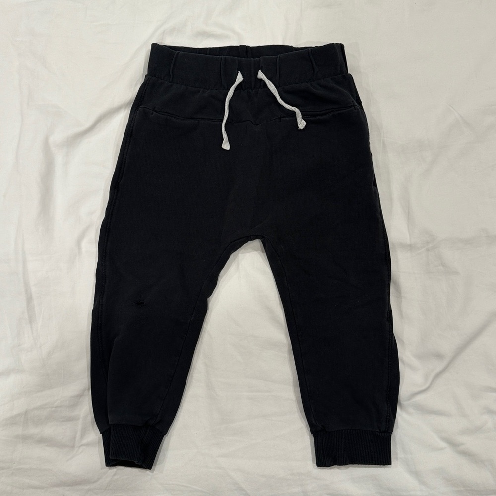 Miles Baby Black Joggers - Size 2T
